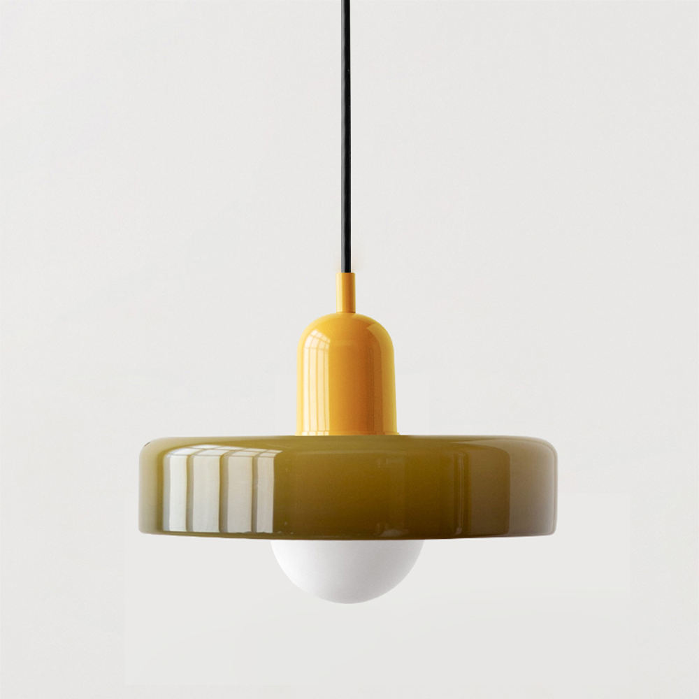 Bauhaus glazen hanglamp gekleurde hanglamp