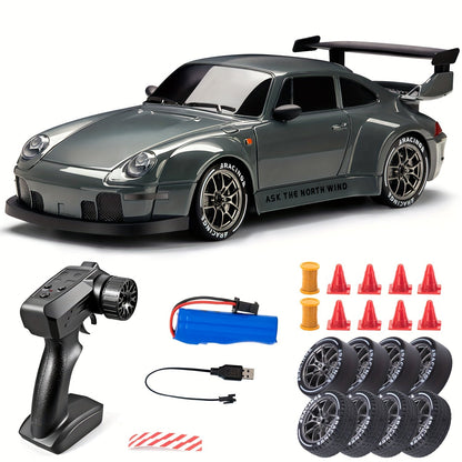 1:24 RC driftauto met LED-wielen en oplaadbare 4WD raceprestaties