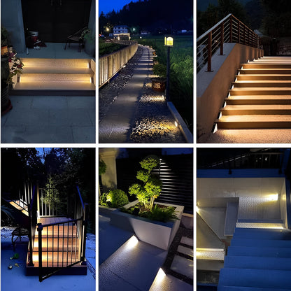 2 Stuks Driehoekige Zonne-energie Stapverlichting Waterdichte LED Buiten Tuinverlichting