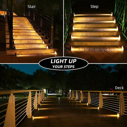 2 Stuks Driehoekige Zonne-energie Stapverlichting Waterdichte LED Buiten Tuinverlichting