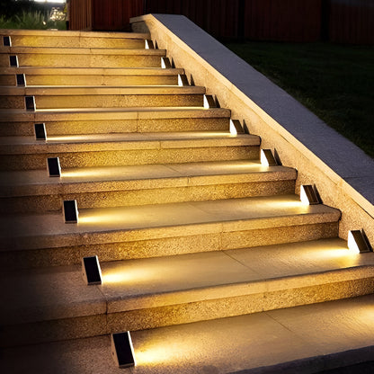 2 Stuks Driehoekige Zonne-energie Stapverlichting Waterdichte LED Buiten Tuinverlichting