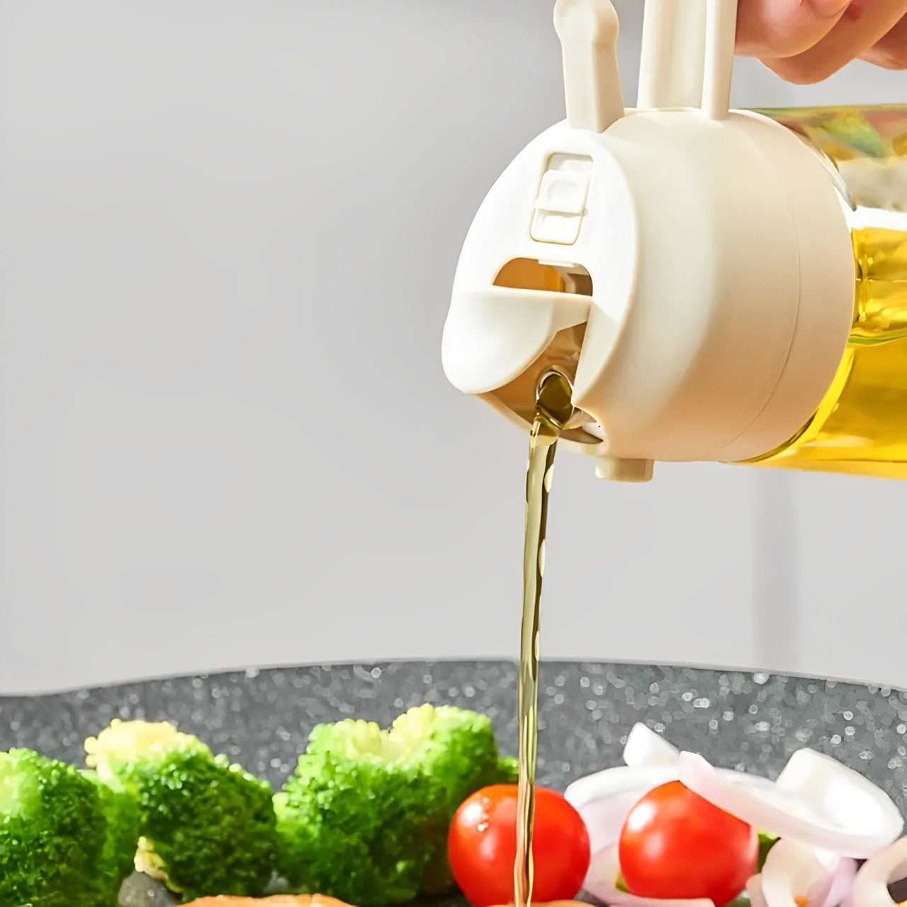 2-in-1 olijfolie dispenser & verstuiver – perfect voor koken, salades en barbecue