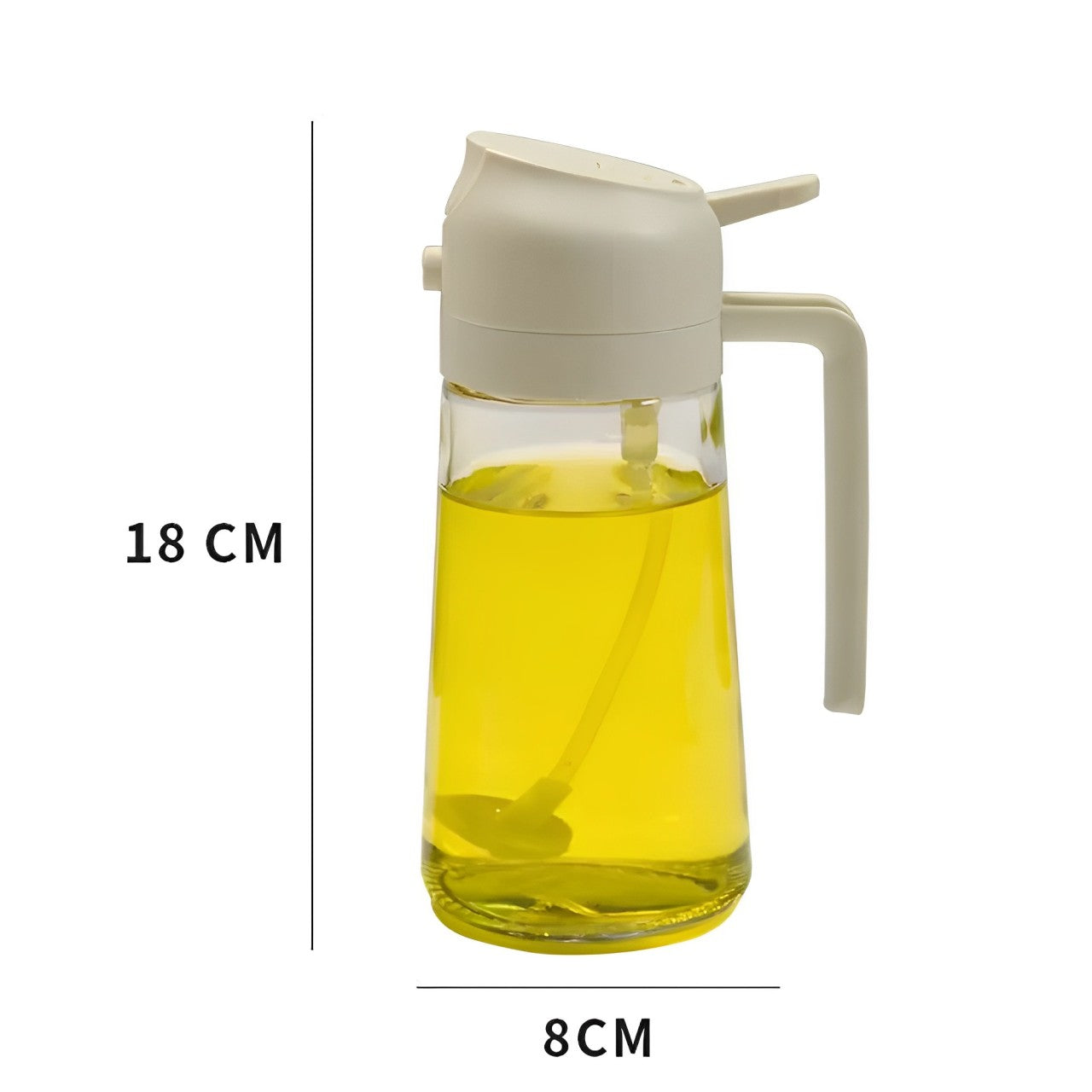 2-in-1 olijfolie dispenser & verstuiver – perfect voor koken, salades en barbecue