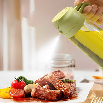 2-in-1 olijfolie dispenser & verstuiver – perfect voor koken, salades en barbecue