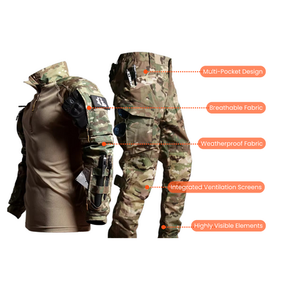 Heren tactische outdoor kleding set – lichtgewicht en weerbestendig