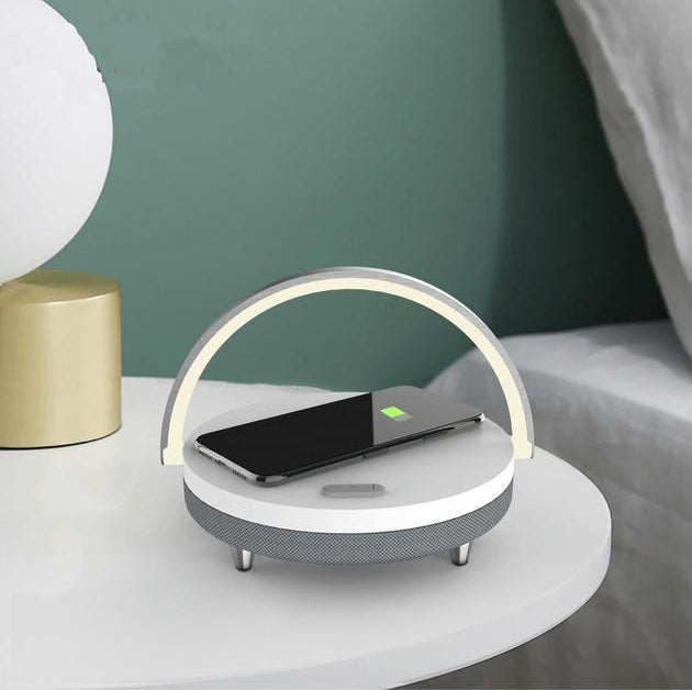 3-in-1 LED-bureaulamp met bluetooth speaker en draadloze oplader