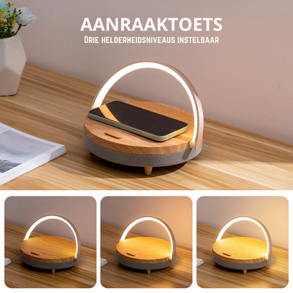 3-in-1 LED-bureaulamp met bluetooth speaker en draadloze oplader
