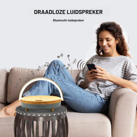 3-in-1 LED-bureaulamp met bluetooth speaker en draadloze oplader