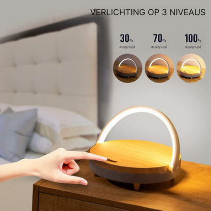 3-in-1 LED-bureaulamp met bluetooth speaker en draadloze oplader