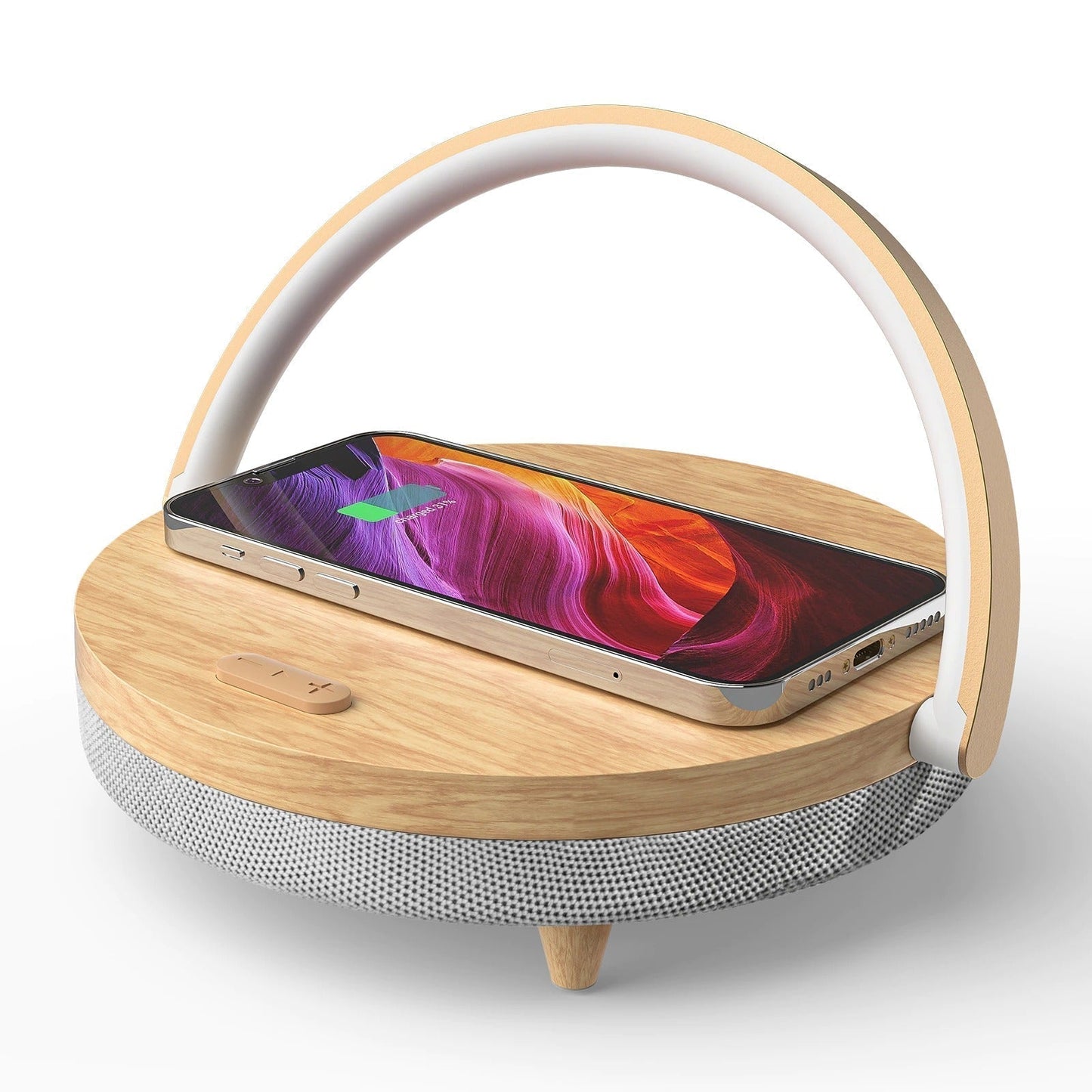 3-in-1 LED-bureaulamp met bluetooth speaker en draadloze oplader