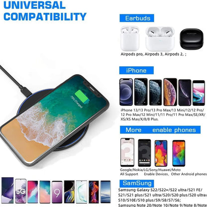 30W snelle draadloze oplader met USB C
