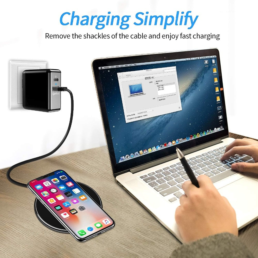 30W snelle draadloze oplader met USB C