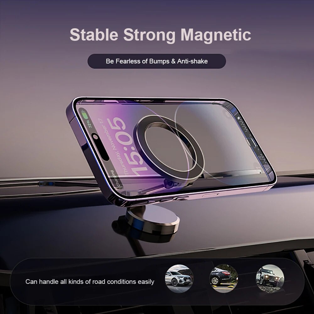 360° opvouwbare magnetische autotelefoonhouder verstelbare bevestiging