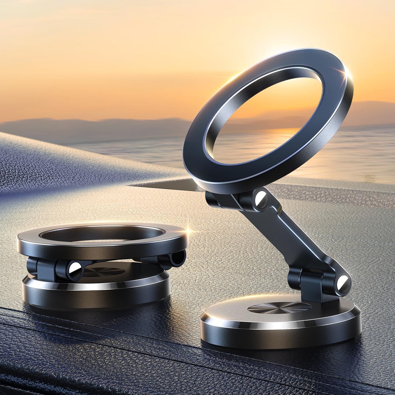 360° opvouwbare magnetische autotelefoonhouder verstelbare bevestiging