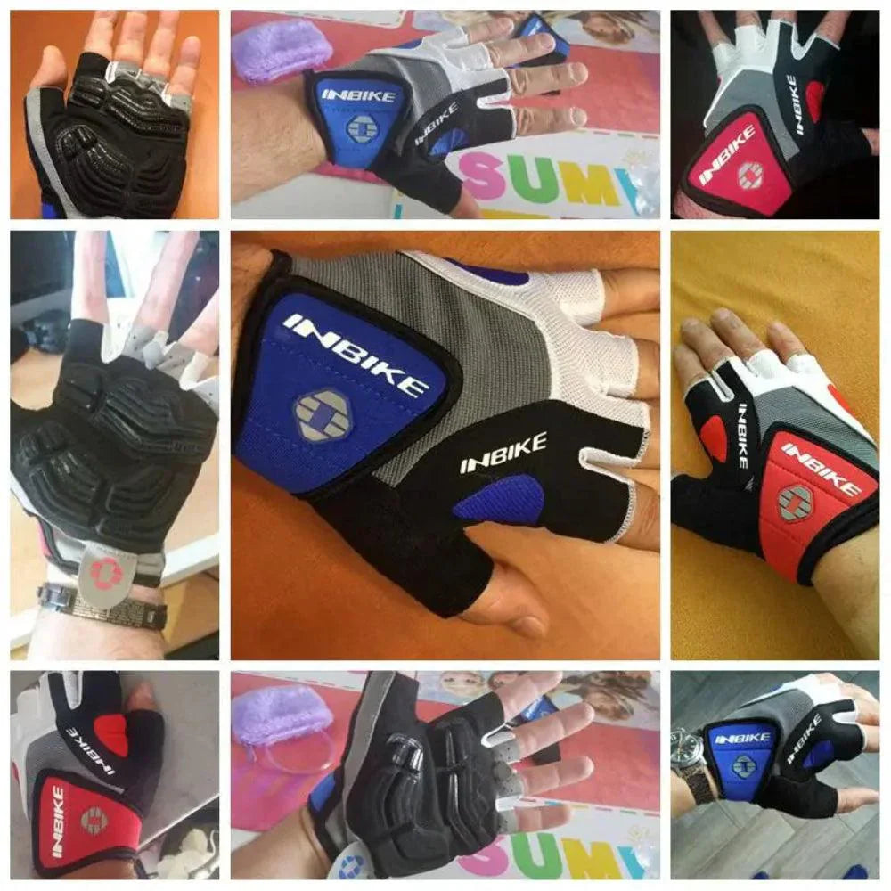 3D Gel Gevoerde Fietshandschoenen Ademend Halve Vinger Grip Handschoenen
