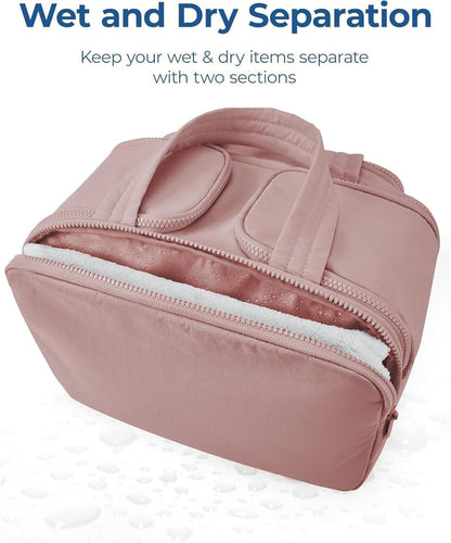 4-in-1 puffy toilettas voor dames grote make-up en huidverzorgingsorganizer