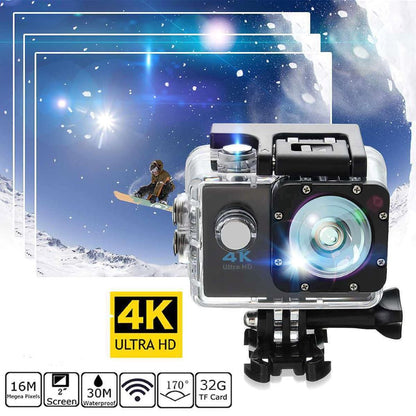 4K Ultra HD actiecamera met waterdichte behuizing en wifi-connectiviteit