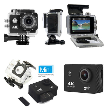 4K Ultra HD actiecamera met waterdichte behuizing en wifi-connectiviteit