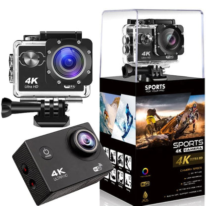 4K Ultra HD actiecamera met waterdichte behuizing en wifi-connectiviteit