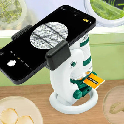 60–180x zoom zakmicroscoop voor kinderen met LED draagbare wetenschapset