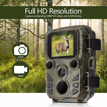 Mini Trail Camera 1080p - Bewegingsgeactiveerde Wildlife & Beveiligingscamera