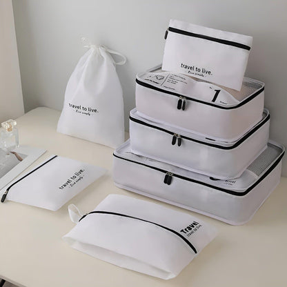 7-delige reispak kubus set compressie organizer tassen