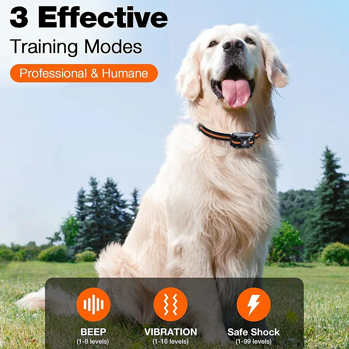 Geavanceerde honden trainingshalsband met afstandsbediening waterdicht
