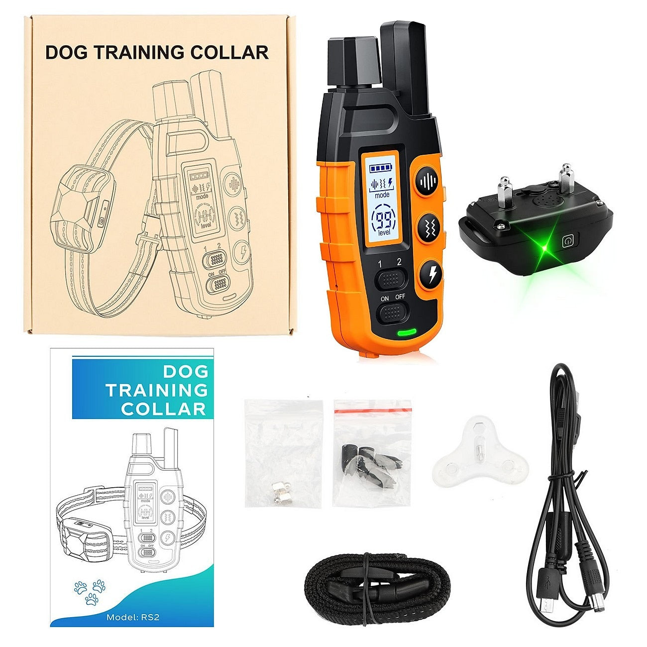 Geavanceerde honden trainingshalsband met afstandsbediening waterdicht