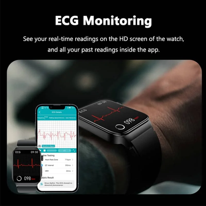 Geavanceerde gezondheidsmonitoring smartwatch met ECG-tracking