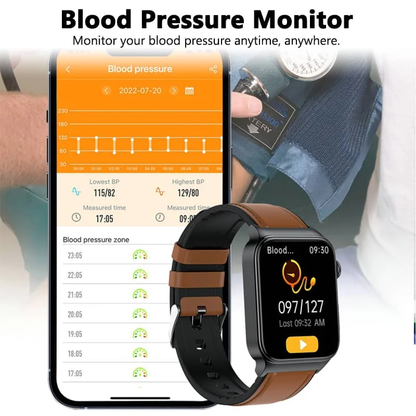 Geavanceerde gezondheidsmonitoring smartwatch met ECG-tracking