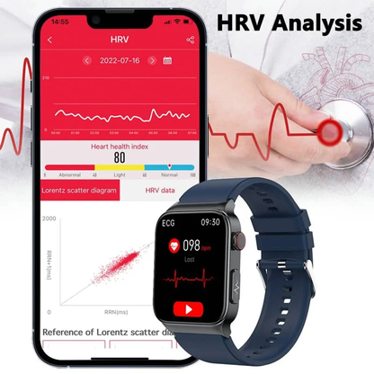 Geavanceerde gezondheidsmonitoring smartwatch met ECG-tracking