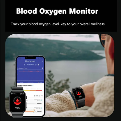 Geavanceerde gezondheidsmonitoring smartwatch met ECG-tracking