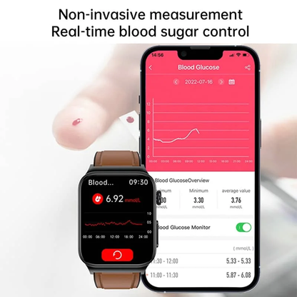 Geavanceerde gezondheidsmonitoring smartwatch met ECG-tracking