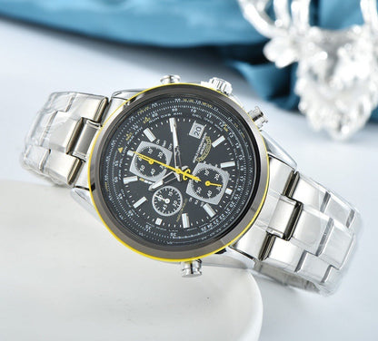 AeroMaster pilotenhorloge met wereldtijd en radiosynchronisatie