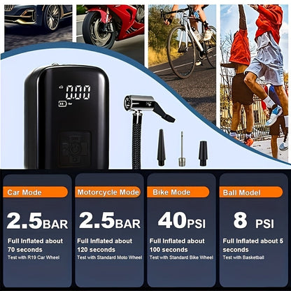 AirPump Pro draagbare luchtcompressor met digitaal display en LED-licht