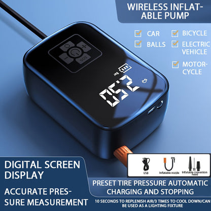AirPump Pro draagbare luchtcompressor met digitaal display en LED-licht