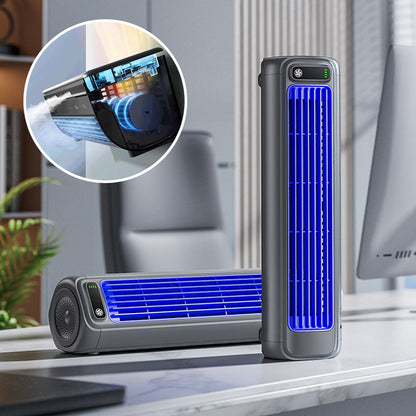 AirWave draagbare oplaadbare airconditioner mini ventilator met 12 uur batterij