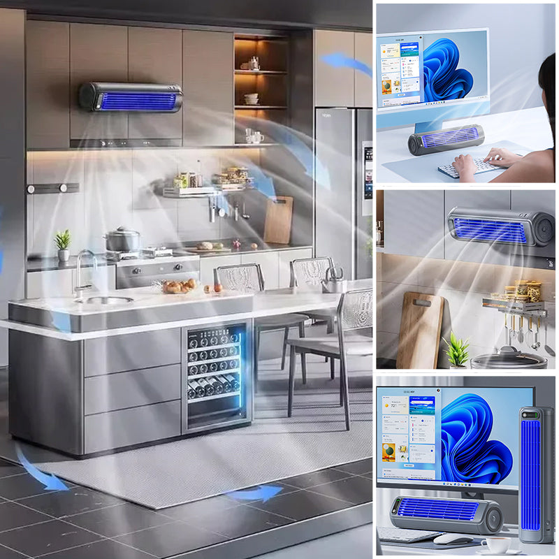 AirWave draagbare oplaadbare airconditioner mini ventilator met 12 uur batterij