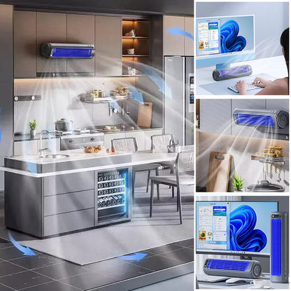 AirWave draagbare oplaadbare airconditioner mini ventilator met 12 uur batterij