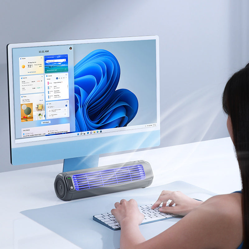 AirWave draagbare oplaadbare airconditioner mini ventilator met 12 uur batterij