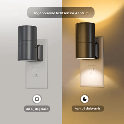 Alova LED Stekker Wandlamp Dimmbare Sensorlamp voor Gangen Slaapkamers en Trappen