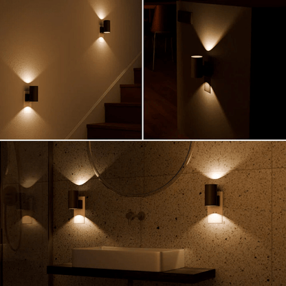 Alova LED Stekker Wandlamp Dimmbare Sensorlamp voor Gangen Slaapkamers en Trappen