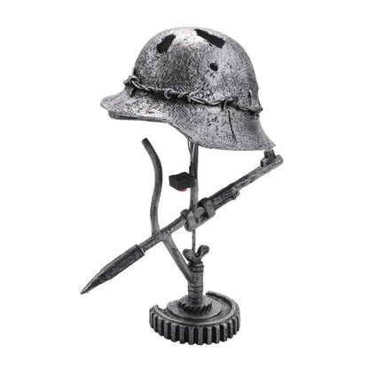 AntiqueLume vintage stalen helm tafellamp