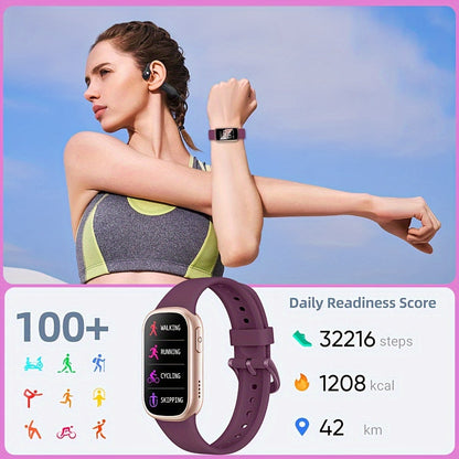 AquaFit waterdichte smartwatch fitness tracker met lange batterijduur