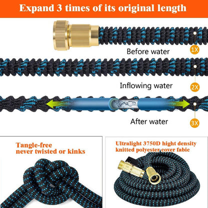 AquaFlex uitschuifbare tuinslang lichtgewicht flexibel lekvrij