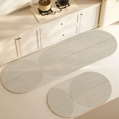 AquaStone diatomeeënaarde badmat met ultra absorberend zacht oppervlak en antislip ontwerp