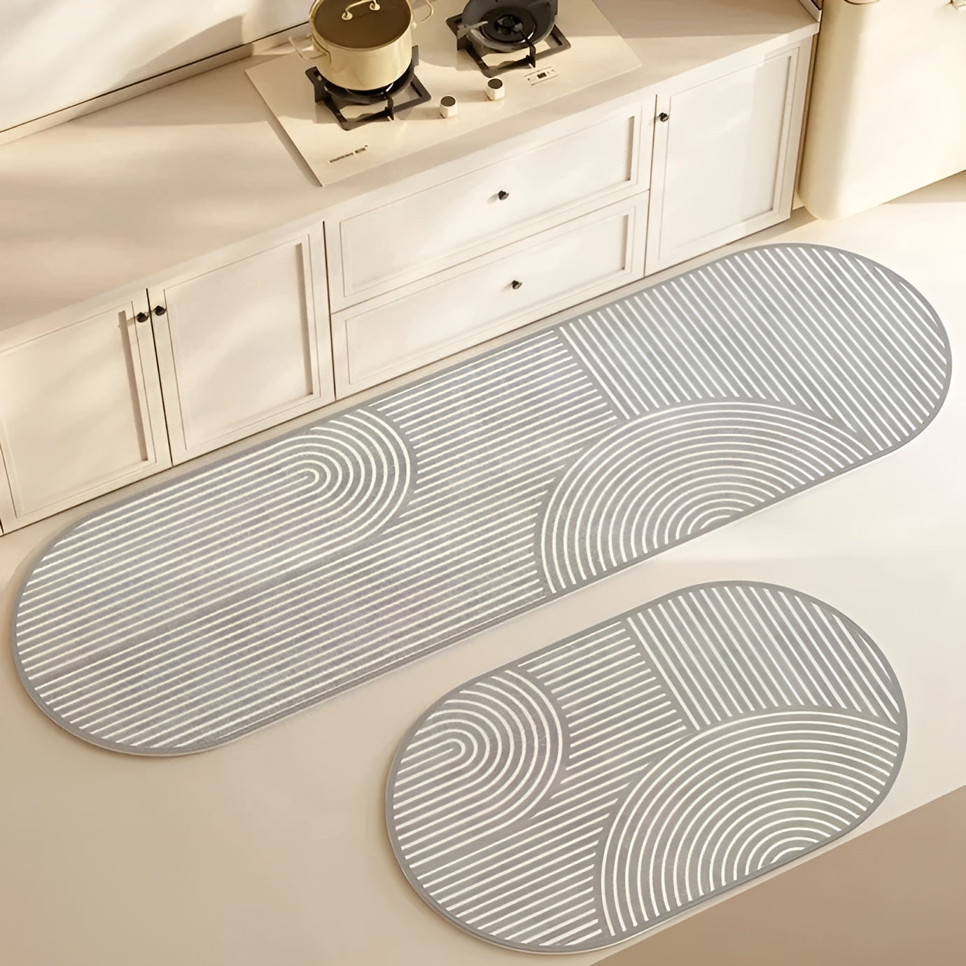 AquaStone diatomeeënaarde badmat met ultra absorberend zacht oppervlak en antislip ontwerp