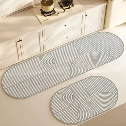 AquaStone diatomeeënaarde badmat met ultra absorberend zacht oppervlak en antislip ontwerp
