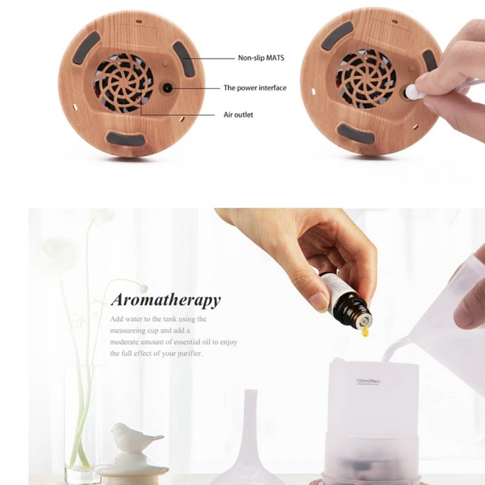 AromaBurst 3D glazen essentiële olie diffuser met LED-licht