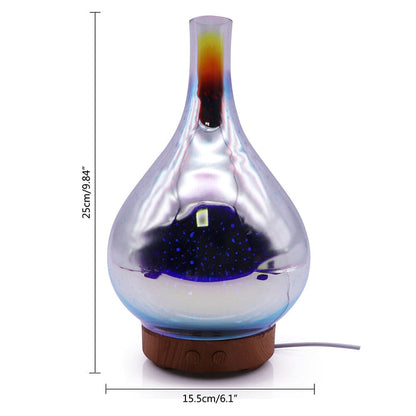 AromaBurst 3D glazen essentiële olie diffuser met LED-licht